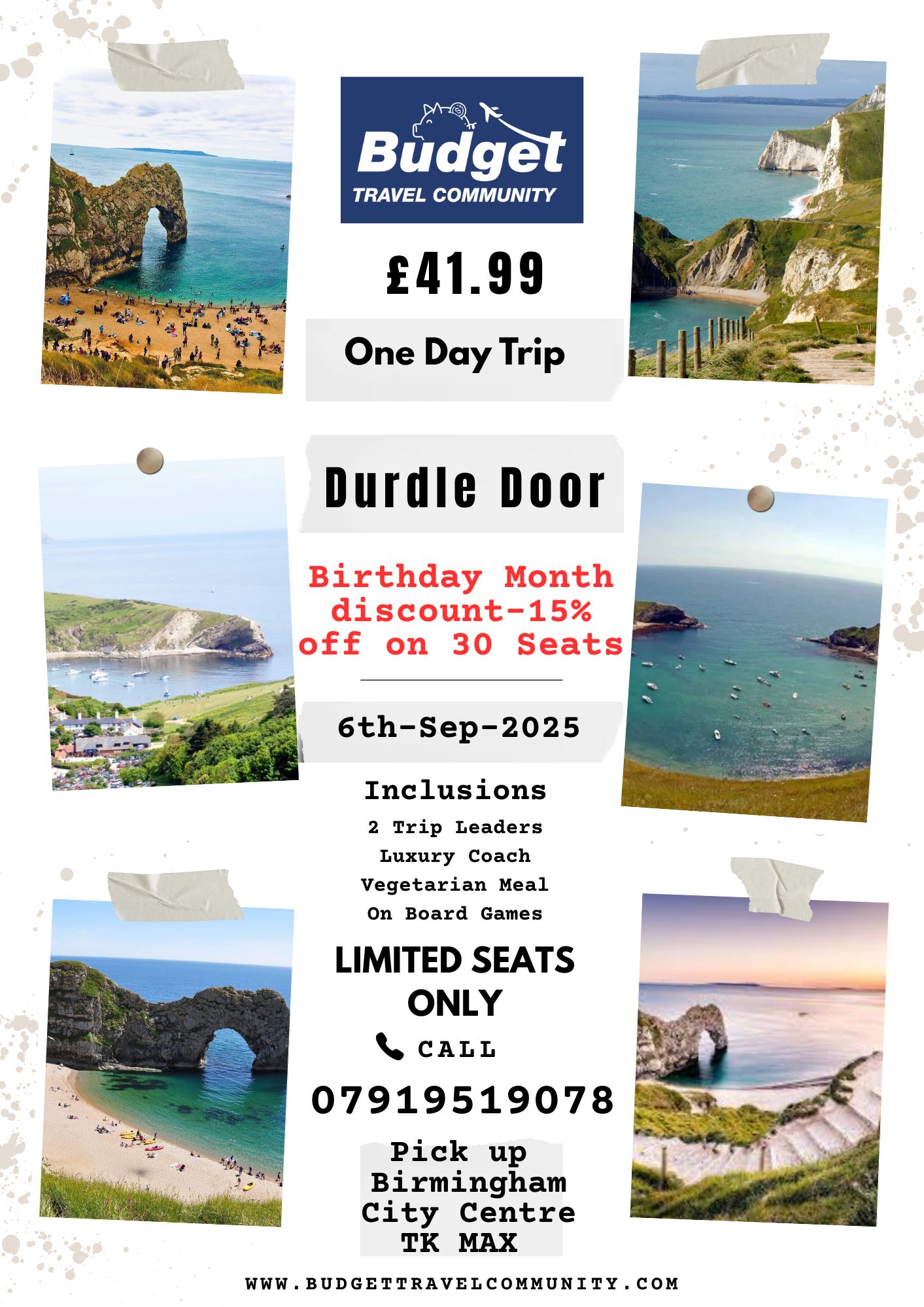 Durdle Door – (Day Trip) 6th Sep